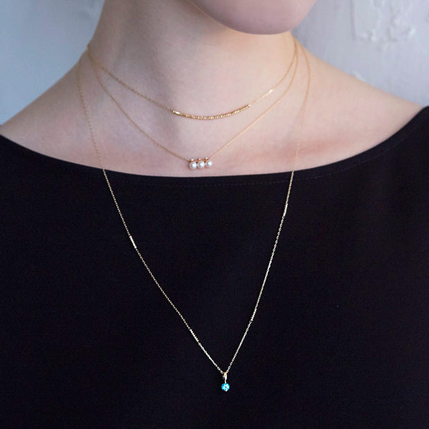 Pearl Zircon Necklace