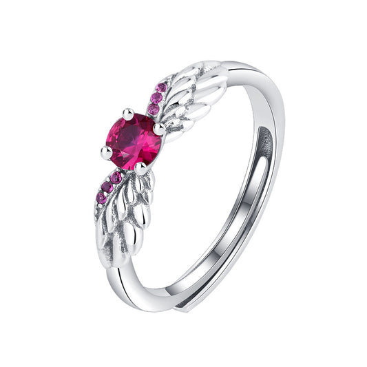925 Sterling Silver Angel's Wing  Ring