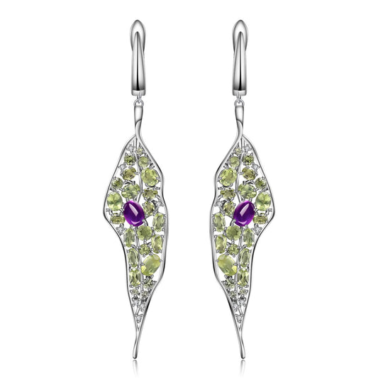 Exquisite Amethyst Peridot Earrings