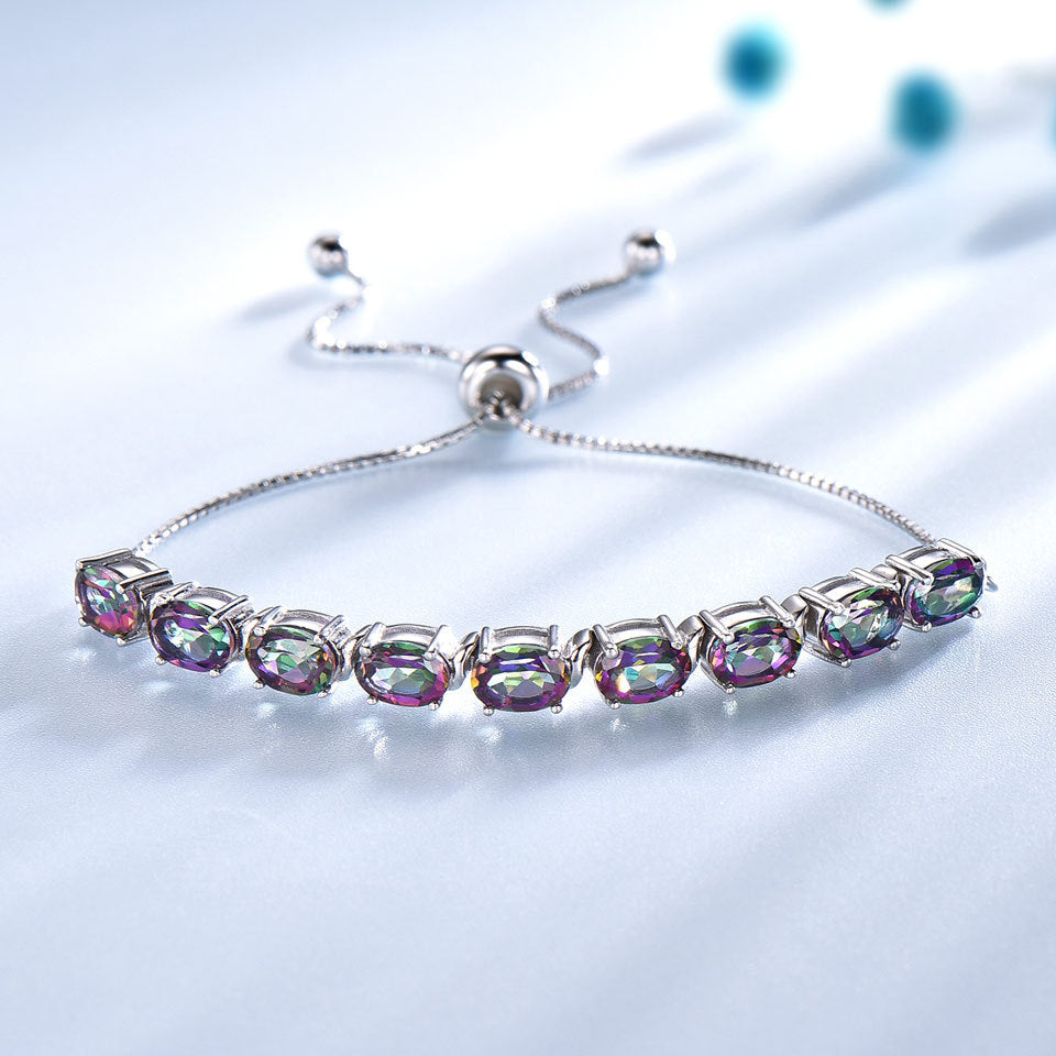 Topaz Adjustable Sterling Silver Bracelet