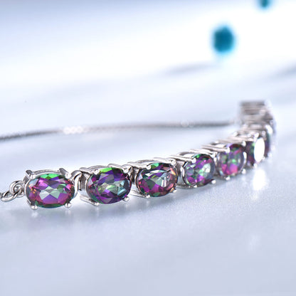 Topaz Adjustable Sterling Silver Bracelet