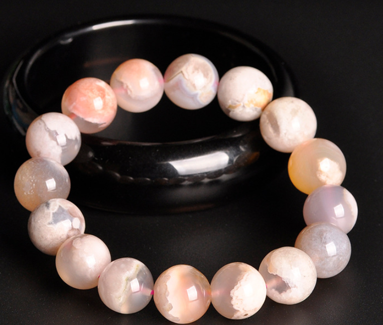 Cherry Blossom Natural Agate Bracelet