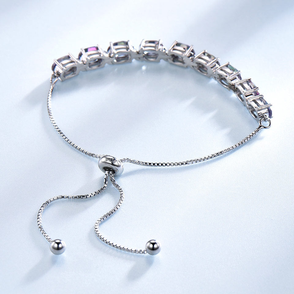 Topaz Adjustable Sterling Silver Bracelet